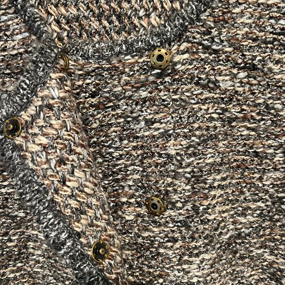 CAbi Ritz Knit Tweed Double Breasted Blazer Jacket Sweater Size M Career Button - Picture 8 of 13